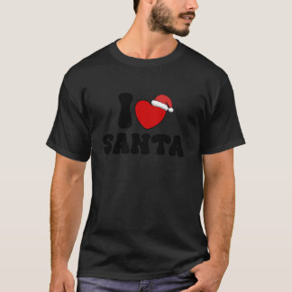 I Heart Weihnachten Weihnachtsmannmütze Rotes Herz T-Shirt