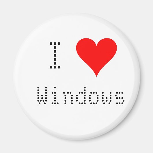I heart Windows Magnet (Vorne)