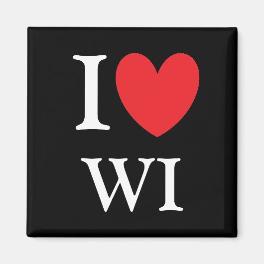 I Heart Wisconsin Magnet (Vorne)