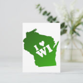 I Heart Wisconsin Postkarte (Stehend Vorderseite)