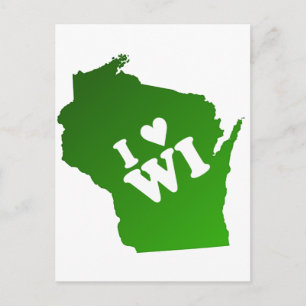I Heart Wisconsin Postkarte