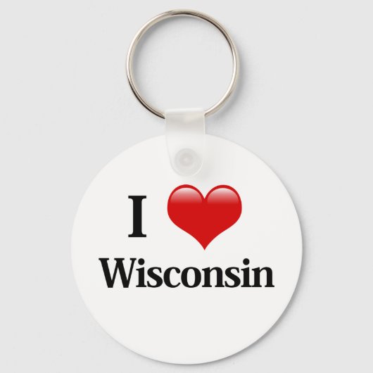 I Heart Wisconsin Schlüsselanhänger (Vorderseite)