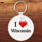 I Heart Wisconsin Schlüsselanhänger (Vorderseite)