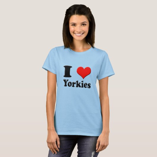 I Heart Yorkies T-Shirt (Vorne ganz)
