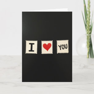 I Heart You Stempel-Stil Karte