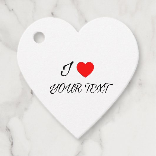 I heart your text geschenkanhänger (Vorderseite)