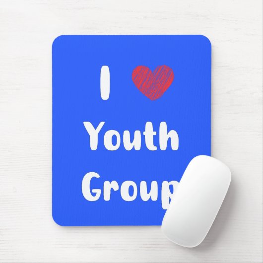 I Heart Youth Group Mousepad (Mit Mouse)