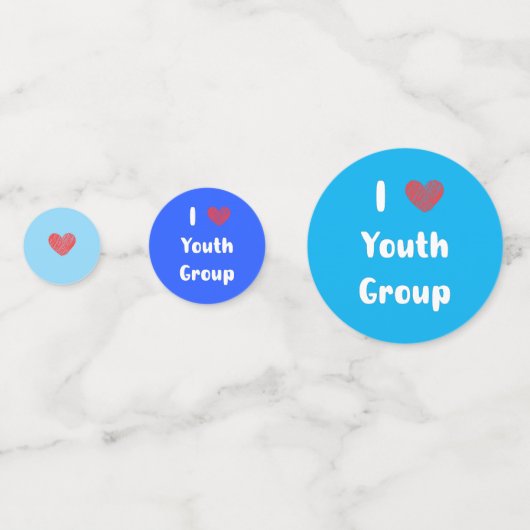 I Heart Youth Group Table Confetti Konfetti (Rückseiten)