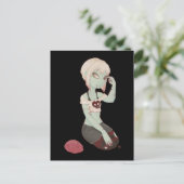I Heart Zombie Girl - Postkarte (Stehend Vorderseite)