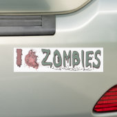 I Heart Zombies von Mudge Studios Autoaufkleber (Auf Auto)