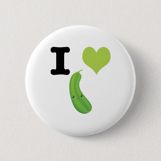 I Heart Zucchini Button (Vorderseite)