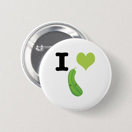 I Heart Zucchini Button (Vorne & Hinten)