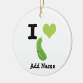 I Heart Zucchini Niedlich Kawaii Zucchini Keramikornament (Links)
