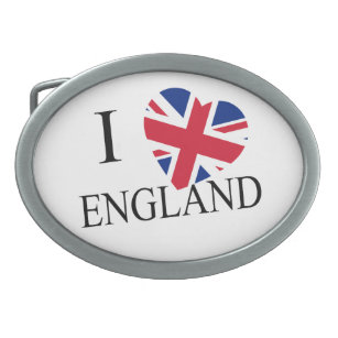 I Heartflag England bk bbcn Ovale Gürtelschnalle