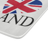 I Heartflag England bk cbcnt Schneidebrett (Ecke)