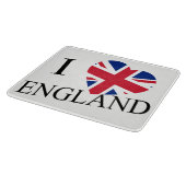 I Heartflag England bk cbcnt Schneidebrett (Ecke)