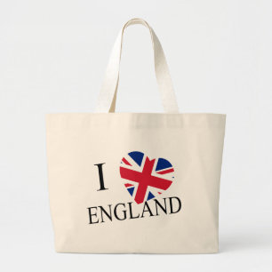 I Heartflag England bk jtcnt Jumbo Stoffbeutel