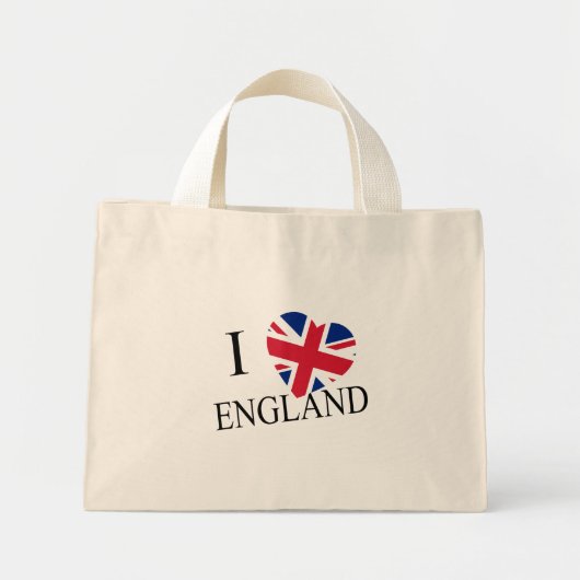 I Heartflag England bk tcent Mini Stoffbeutel (Vorne)