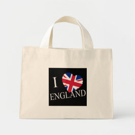 I Heartflag England wt ttcent Mini Stoffbeutel