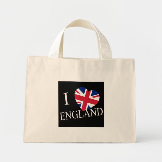 I Heartflag England wt ttcent Mini Stoffbeutel (Vorne)