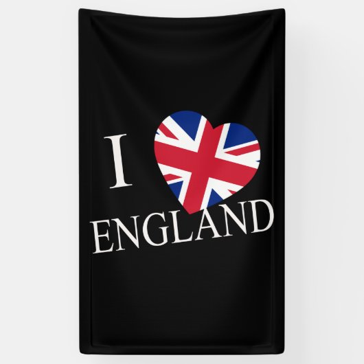 I Heartflag England wt v bncnt Banner (Vertikal)