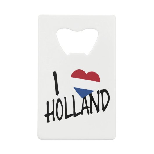 I Heartflag Holland bk on wt bocnt Geldbeutel Flaschenöffner (Vorderseite)