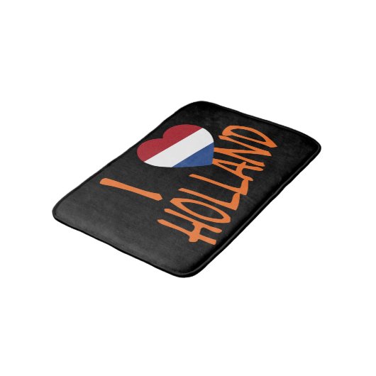 I Heartflag Holland oder auf bk bmcnt Badematte (Schrägansicht)