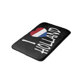 I Heartflag Holland wt auf bk bmcnt Badematte (Schrägansicht)