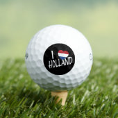 I Heartflag Holland wt auf bk cwb gbcnt Golfball (Insitu T-Shirt)