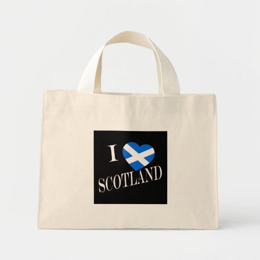 I Heartflag Scotland wt ttcn Mini Stoffbeutel (Vorne)