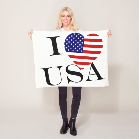 I Heartflag USA bk fbt Fleecedecke (Beispiel)