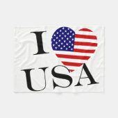 I Heartflag USA bk fbt Fleecedecke (Vorderseite (Horizontal))