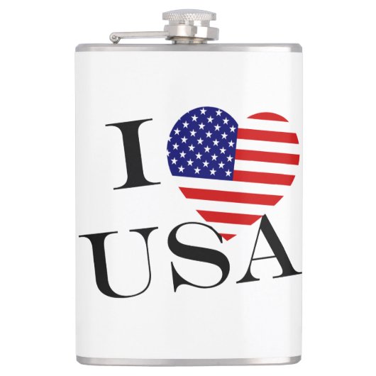 I Heartflag USA bk flacke Flachmann (Vorderseite)