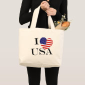 I Heartflag USA bk jtcnt Jumbo Stoffbeutel (Vorderseite (Produkt))