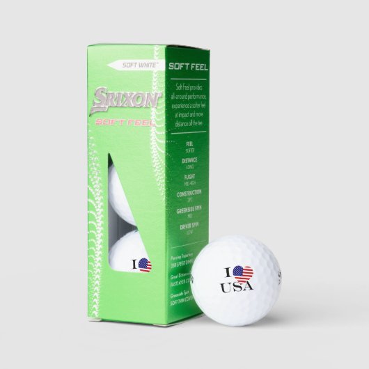 I Heartflag USA bk ssf gbcnt Golfball (Verpackung)