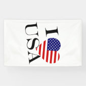 I Heartflag USA bk (v) bncnt Banner (Horizontal)
