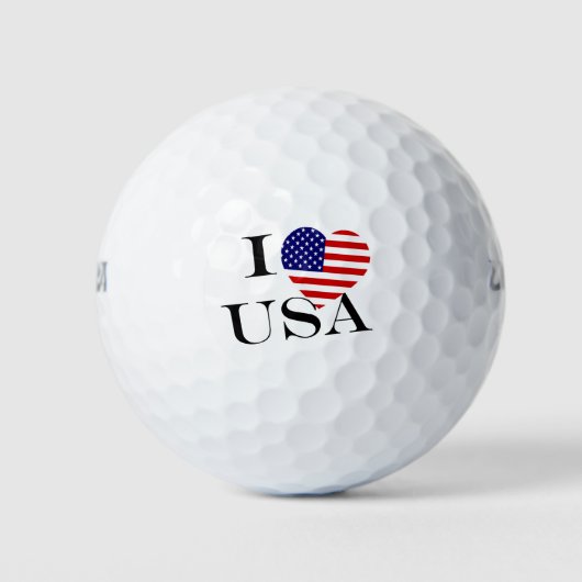I Heartflag USA bk wu gbcnt Golfball (Vorderseite)