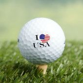 I Heartflag USA bk wu gbcnt Golfball (Insitu T-Shirt)