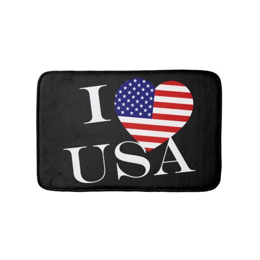I Heartflag USA wt bmcent Badematte (Vorderseite)