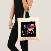 I Heartflag USA wt btcent Tragetasche (Vorderseite (Produkt))