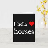 I Hella Liebe Pferde und Pferdereiten Karte (Gelbe Blume)