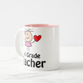 I Herz-3. Grad-Lehrer-Tasse Zweifarbige Tasse (Vorderseite Links)