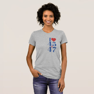 I Herz 45 & 47 Asymmetrischer T - Shirt