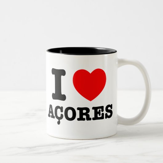 I Herz Acores Zweifarbige Tasse (Rechts)