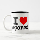 I Herz Acores Zweifarbige Tasse (Links)