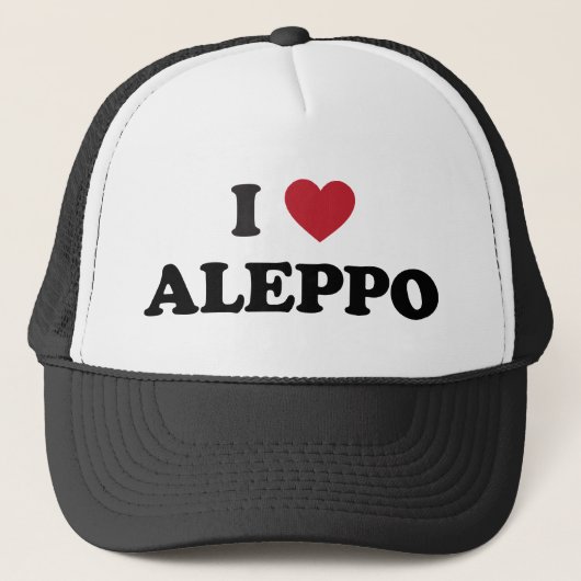 I Herz Aleppo Syrien Truckerkappe (Vorderseite)