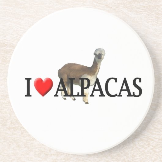 I Herz Alpacas Untersetzer (Vorne)