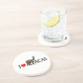 I Herz Alpacas Untersetzer (Seite)