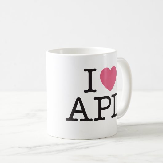 I Herz-API-Tasse Kaffeetasse (VorderseiteRechts)