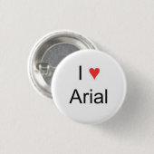 I Herz Arial Button (Vorne & Hinten)
